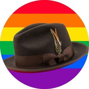 MONTIQUE MENS BROWN MATCHING GROSGRAIN RIBBON RED BOTTOM WOOL FELT DRESS HAT H75